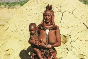 Ova Himba Frau Mit Kind