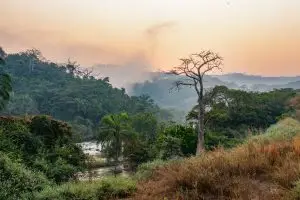 Landschaft Am Rio Ceve / Rio Cuvo Queve